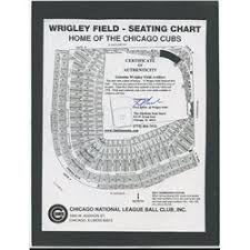 Fred Jacobs Signed Cubs Wrigley Field Seating Chart Pa Loa