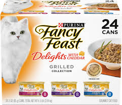Fancy Feast Delights With Cheddar Grilled Variety Pack Canned Cat Food 3 Oz Case Of 24