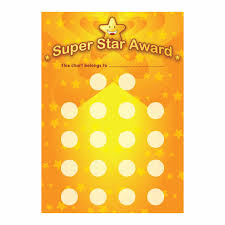 A3 Super Star Award Reward Chart And 18 Stickers