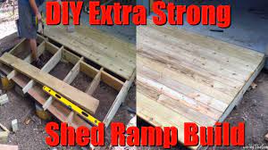 Now it's time to build a shed ramp. Easy Diy Extra Strong Heavy Duty Shed Ramp Build Low Cost 8 Shack Ramp On A Hill Slope Youtube