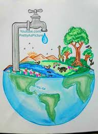 save water drawing images