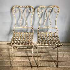Antique French Folding Garden Chairs