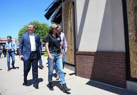 This successful politician has a long and although approaching 50, noem maintains a slim figure with enviable body measurements. Photos Gov Noem Mayor Tenhaken Survey Damage In Sioux Falls