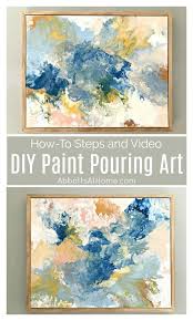 diy acrylic paint pouring wall art