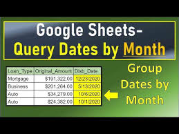 google sheets query group date field by