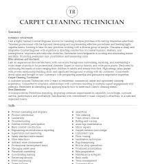 carpet cleaning technician resume exles