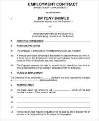 Simple Employment Contract 331219600037 Free Employment Contract