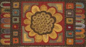 penny rug sunflower large pattern by