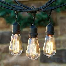 Industrial Clear Vintage Edison Style Bulb String Lights Outdoor Porch Patio 25 Ebay