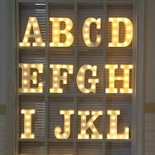A Z Light Up Letter Led Alphabet Wood Party Wedding Standing Christmas Decor