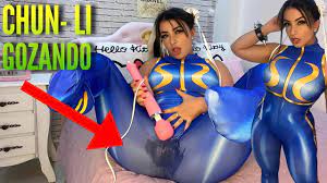 Sexy cosplay girl dressed as Chun Li from street fighter playing with her  htachi vibrator cumming and soaking her panties and pants ahegao -  XVIDEOS.COM