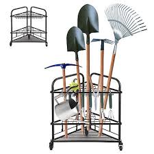 Mobile Garden Tool Storage Rack With