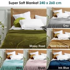 Super Soft Blanket Queen King 240 X 260