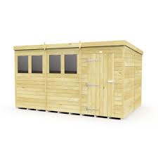 Pressure Treated Shiplap Modular Pent Shed