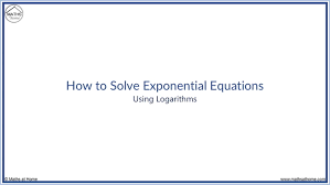 How To Solve An Exponential Equation