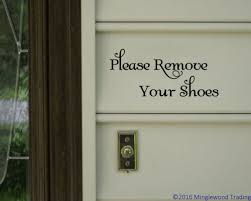 Remove Your Shoes Vinyl Decal Sticker