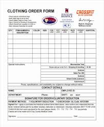 Clothing Order Form Template New T Shirt Order Form Template