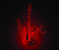 abstract red electric guitar wallpaper