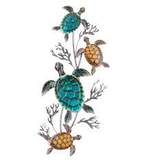 Sea Turtles Coastal Wall Art Plaque