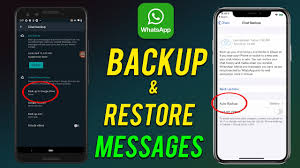 how to backup and re whatsapp