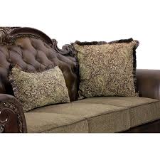 pc croydon brown chenille fabric sofa