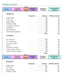Monthly Budget Spreadsheet Template Simple Household Budget