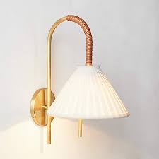 Pogo Brass And Cane Wall Sconce