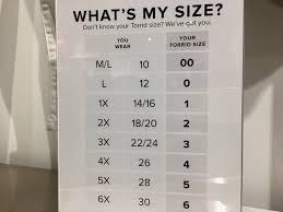 Jessica Clothing Size Chart