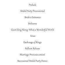 Engagement Party Program Template Traditional Wedding Reception