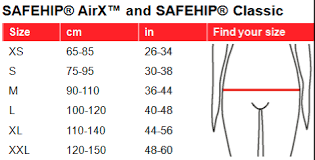 Safehip Sizing Charts For Easy Choice Of Size
