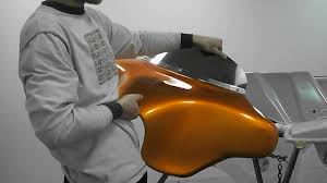 Custom Motorcycle Painting Orange Candy Paint