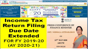 It is the second time that the extension of the due date to file an income tax return has been implemented. Itr Filing Due Date Extended Income Tax Return Fy 2019 20 Tax Audit For Fy 2019 20 Ay 2020 21 Youtube
