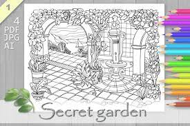 secret garden coloring page printable