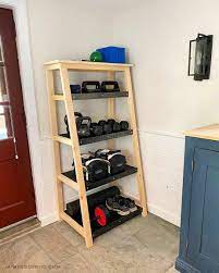 diy weight storage shelf with plans