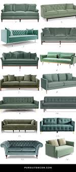 sage green velvet sofa options