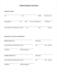 Employee Emergency Contact Information Form Template Jasi Info