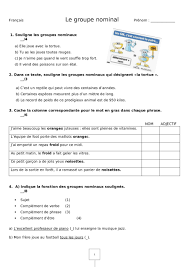 Evaluation 8P Français - Le groupe nominal | BDRP