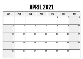 2021 blank and printable word calendar template. Editable April 2021 Calendar Template Blank Printable Word Notes