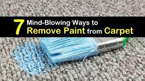 remove paint from carpet