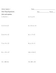 Sample Solving Equations Worksheet