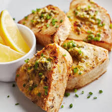 swordfish with capers chives and lemon