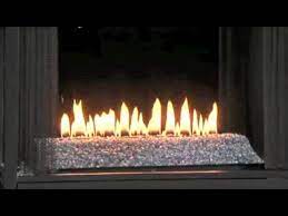 Ventless Gas Fireplace With Flame With