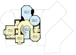 House Plan With Circular Dining Room