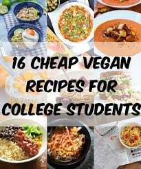 16 vegan recipes for college