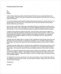 Cover Letter Example For Preschool Teachers Ronni
