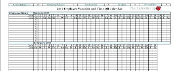 Employee Vacation Tracker Excel Template 2017 Leave Club