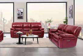 madras wine leather reclining sofa