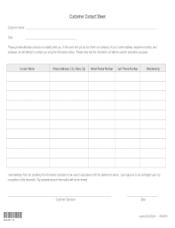Fillable Online Customer Contact Sheet Springleaf Fax Email Print