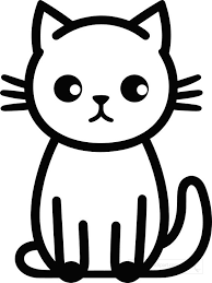 outline clipart cat minimalistic