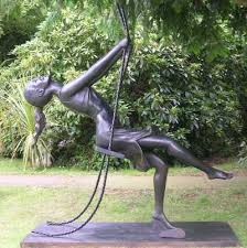 bronze resin garden statue